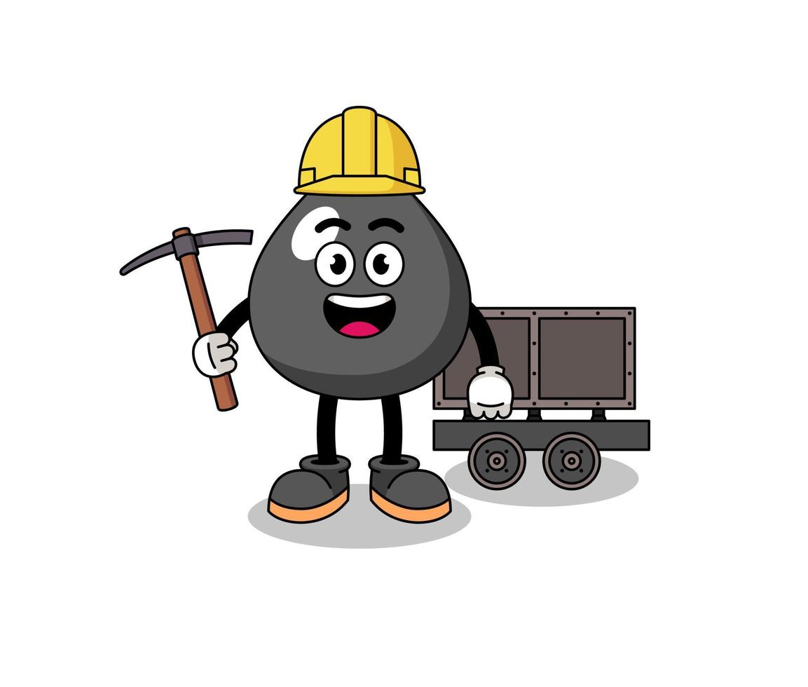 Mascot Illustration of oil miner vector