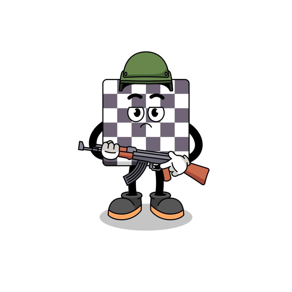 Cartoon of chessboard soldier vector