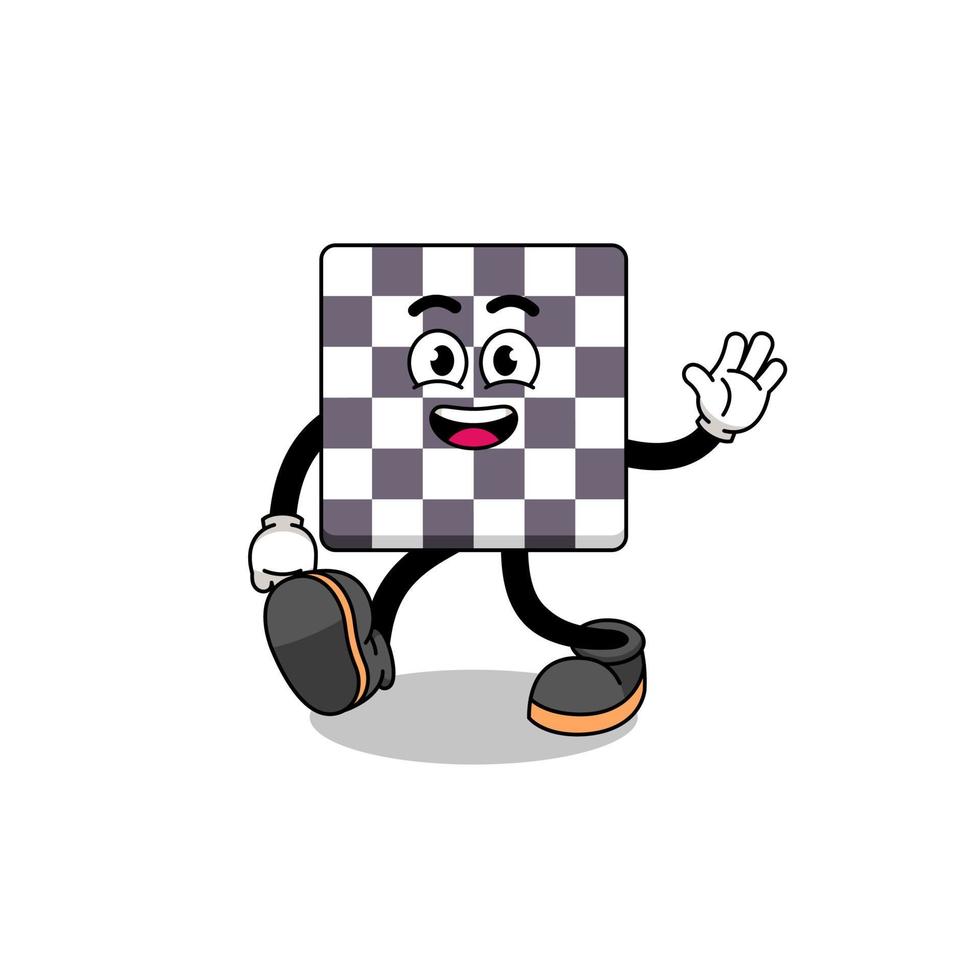 chessboard cartoon walking vector