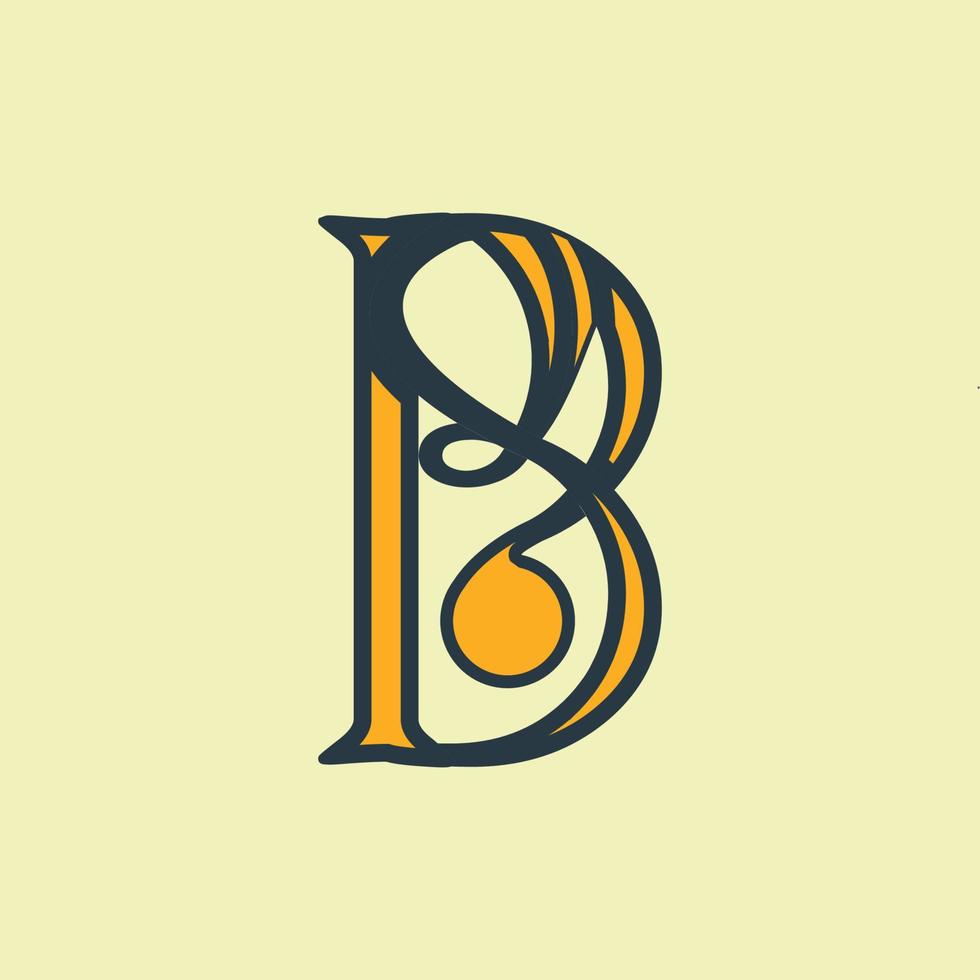 vector de diseño de logotipo de letra b