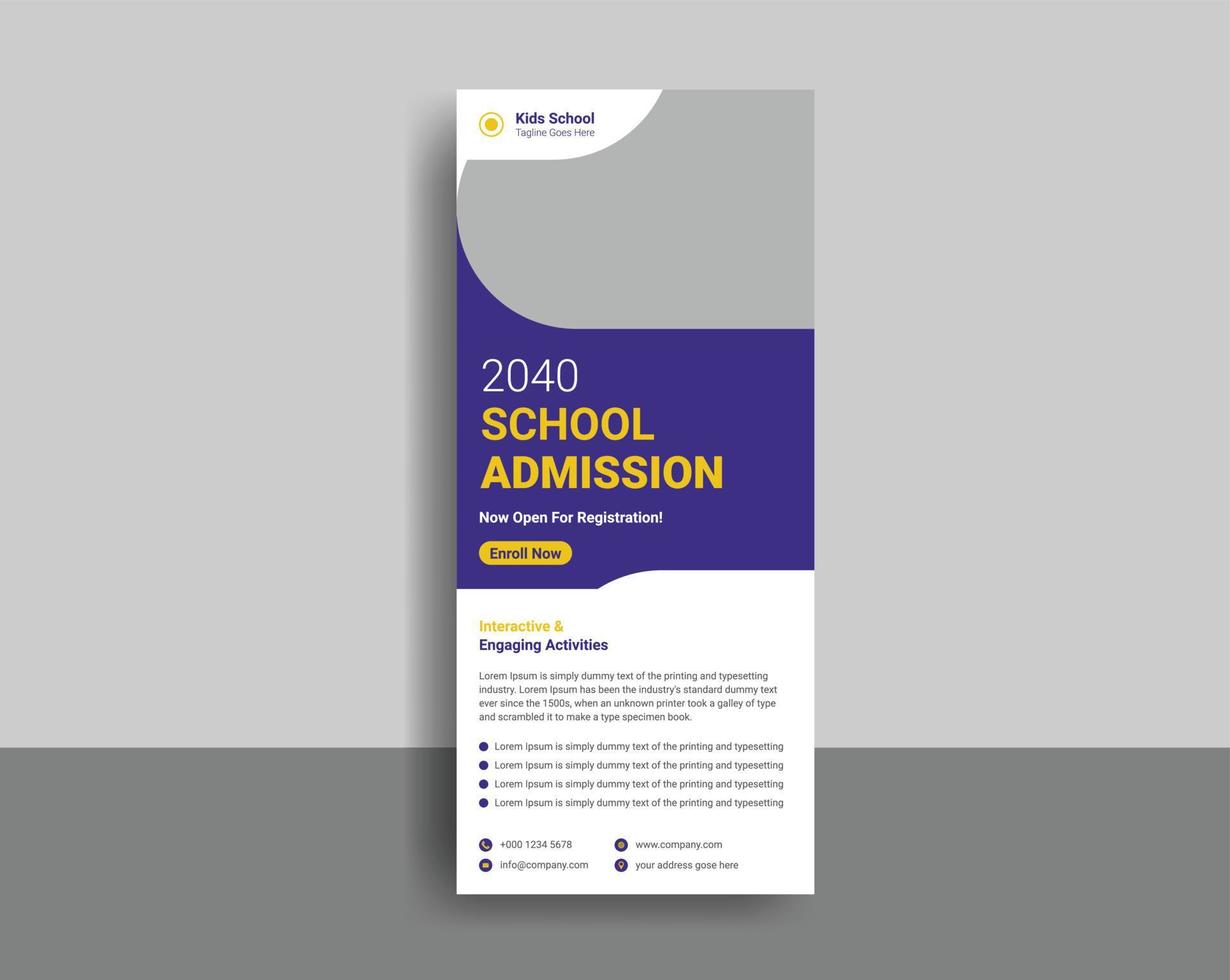 School rack card design vector