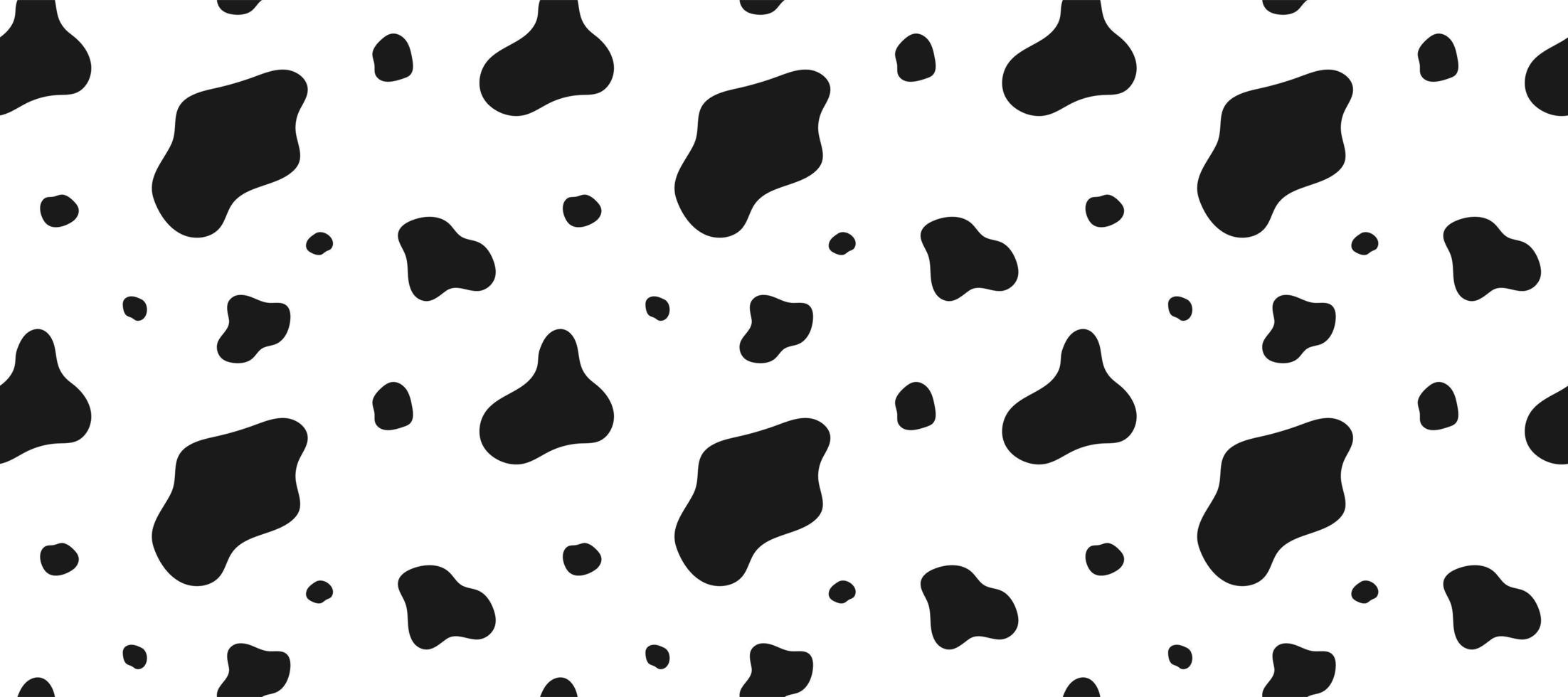 Dalmatian seamless pattern. Cow print. Animal skin. vector