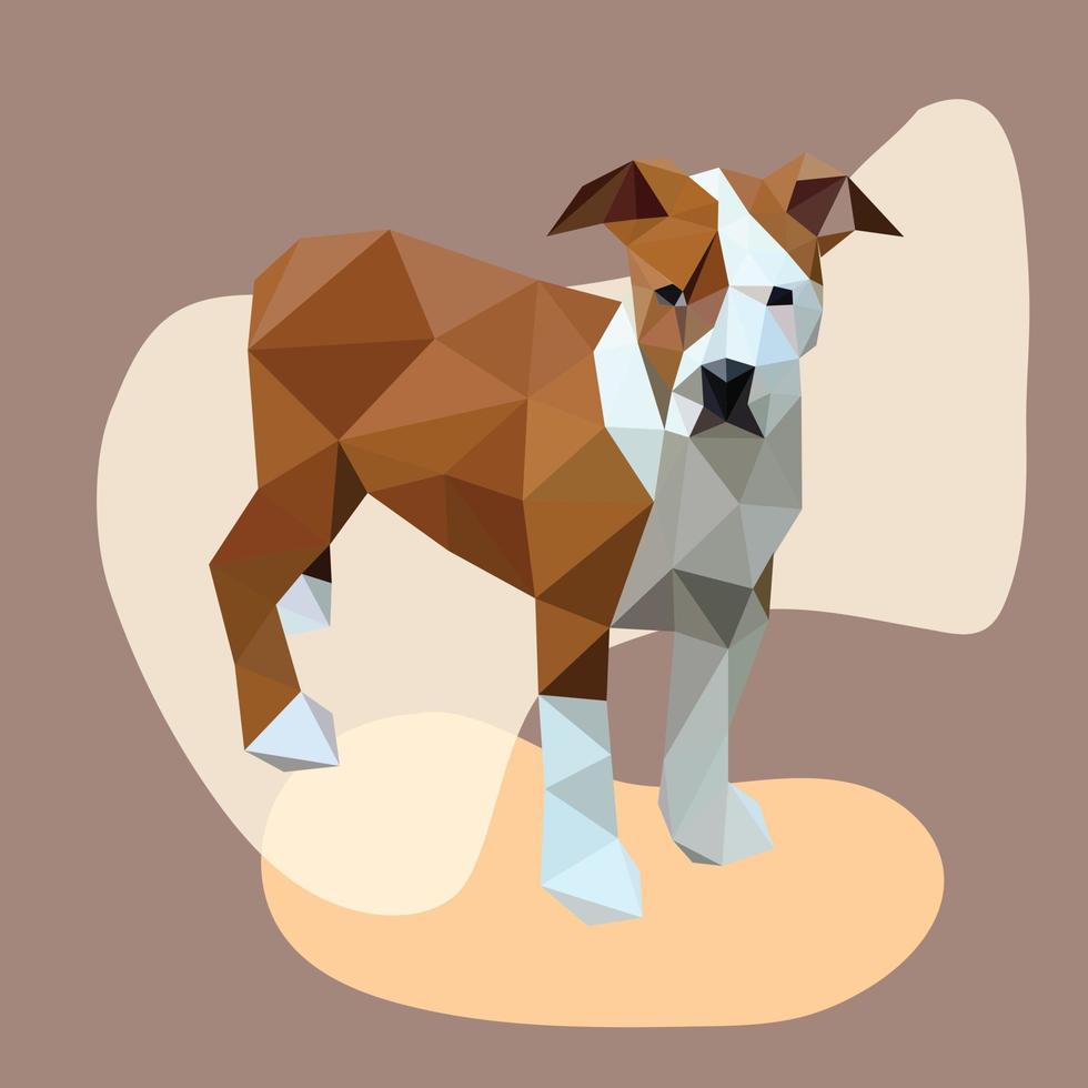 bull dog pet arte vectorial low poly vector