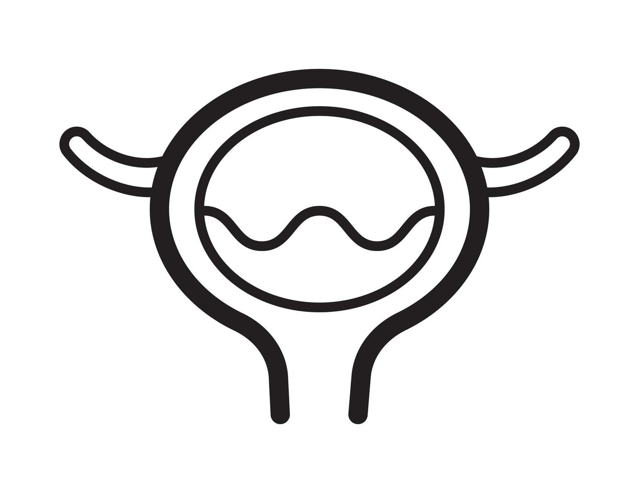 Bladder icon vector in outline simple style. Cystitis symbol is shown. Nephropathy, renal failure, diseases