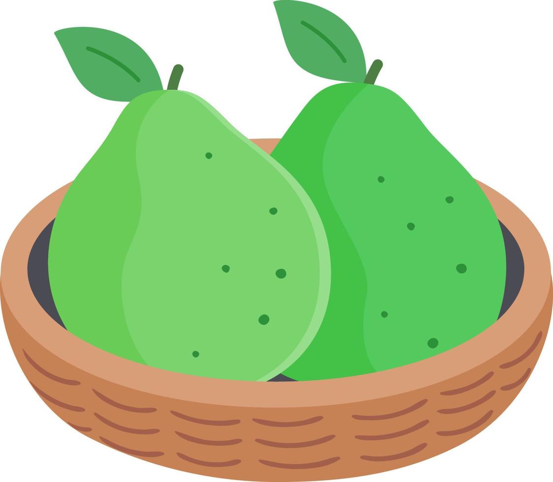 Two Green Pomelo in a basket vector
