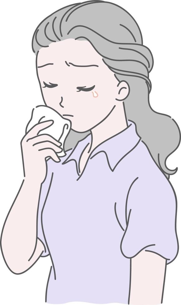 Sad Girl Illustration vector