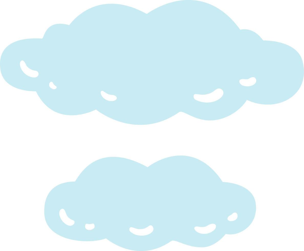 ilustración de nube azul vector