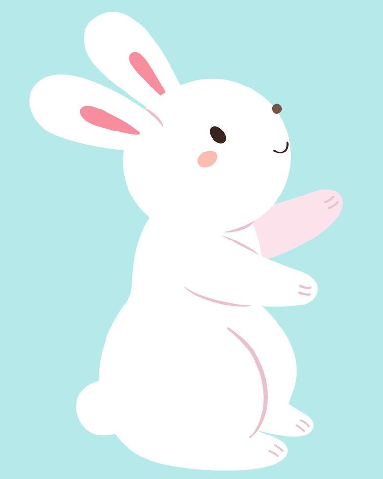 Rabbit Raises Hand vector