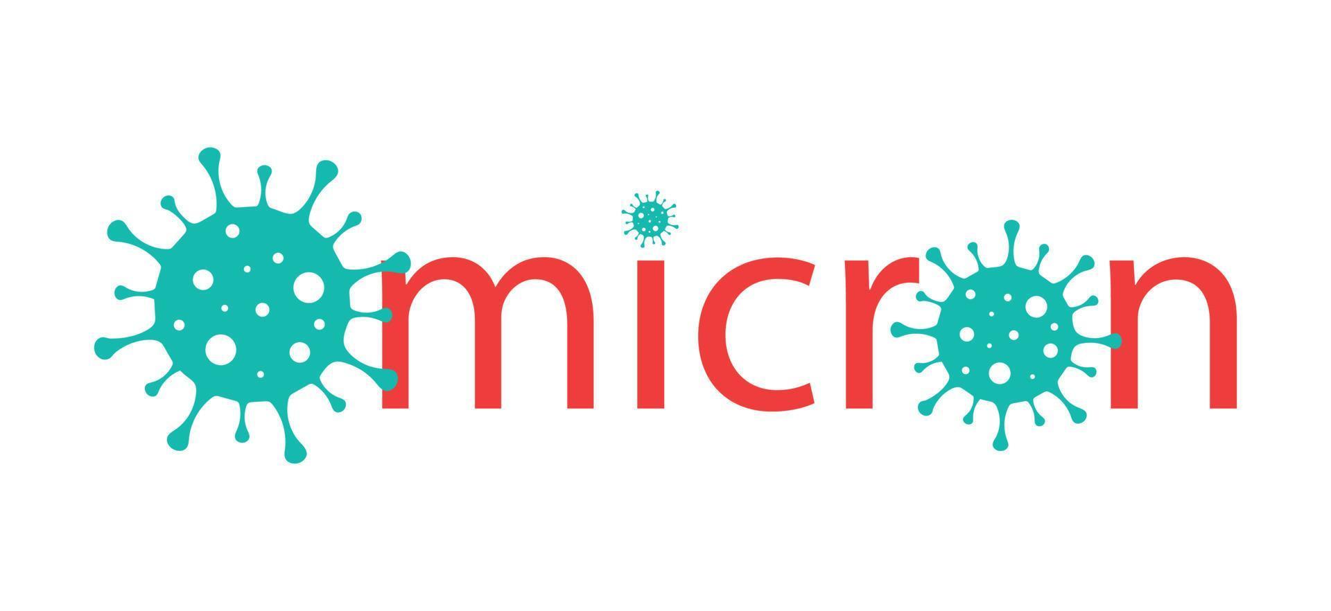 Omicron. New mutation of the coronavirus. COVID-19. Abstract model of virus strain vector