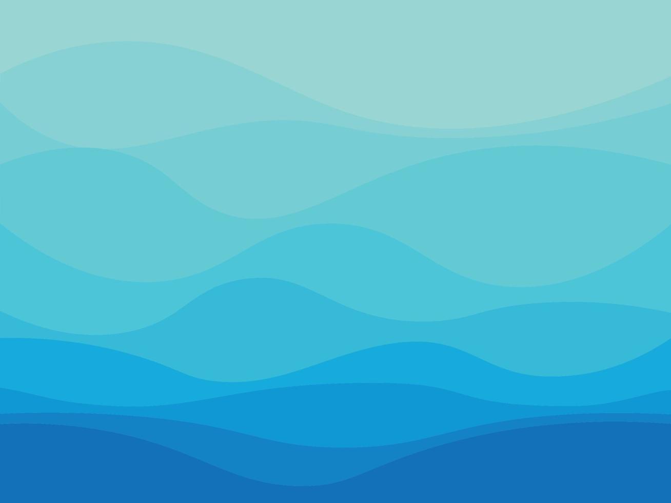 Blue water wave sea line pattern background vector illustration.