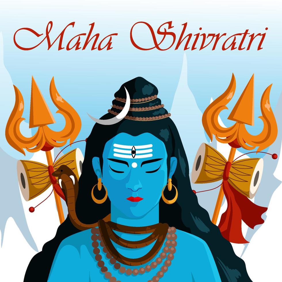 Maha Shivrati Concept vector