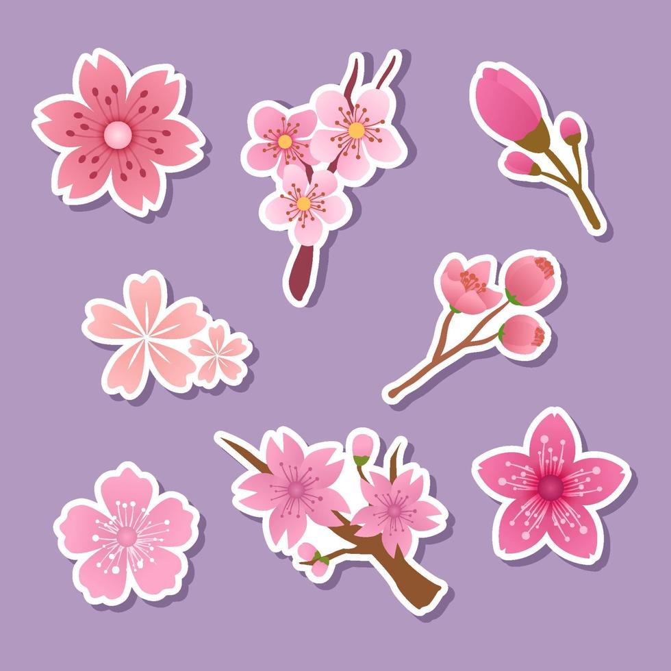 Spring Cherry Blossom Sticker vector