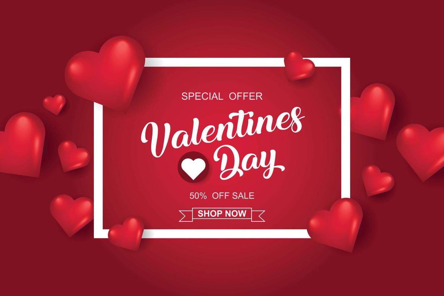 Valentines day sale background with heart. Vector illustration. Wallpaper, flyers, invitation, posters, brochure, banners