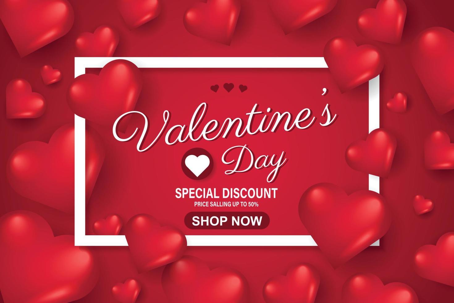 Valentines day sale background with heart. Vector illustration. Wallpaper, flyers, invitation, posters, brochure, banners