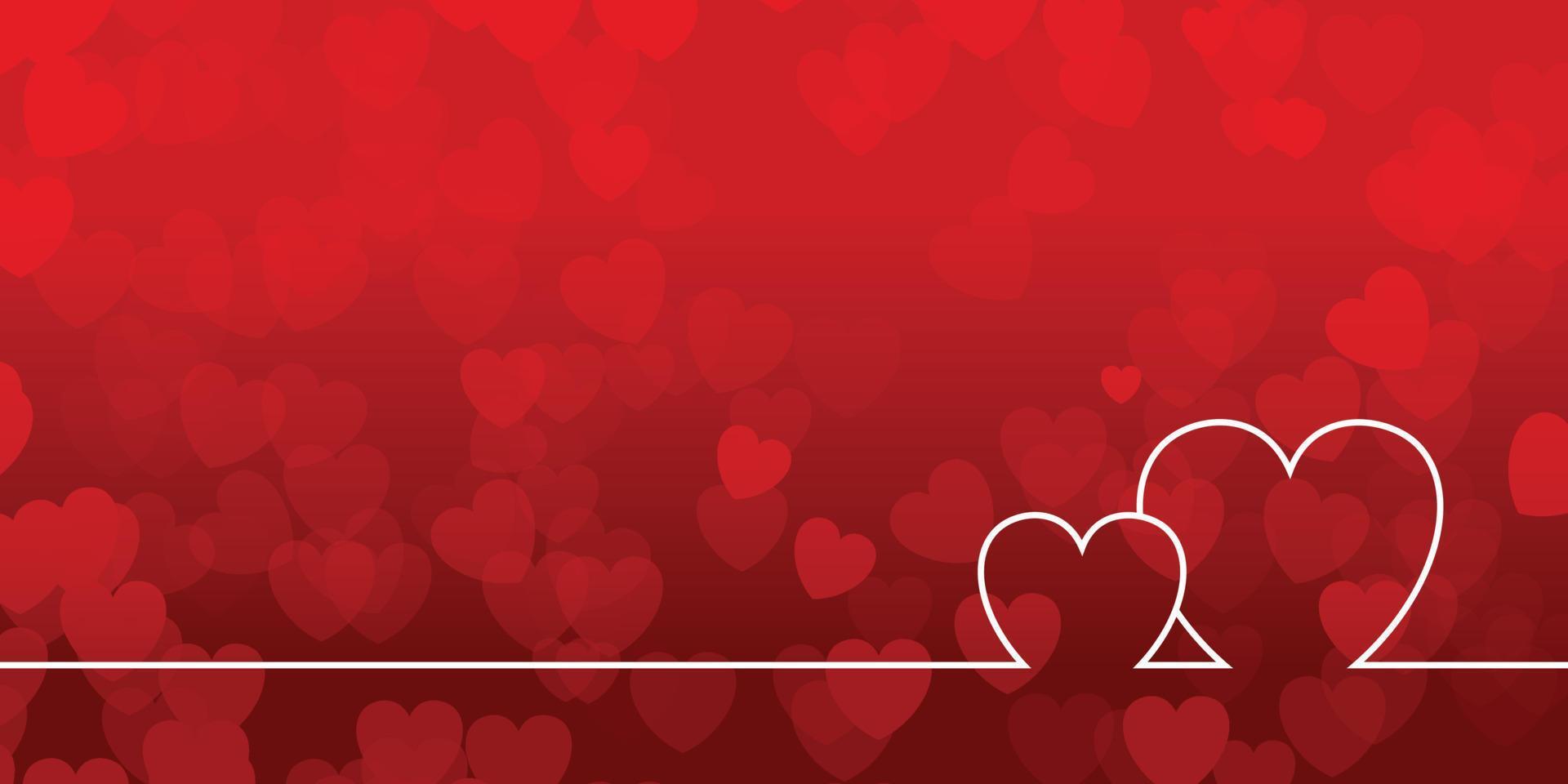 Two hearts valentine day Background valentine day. vector