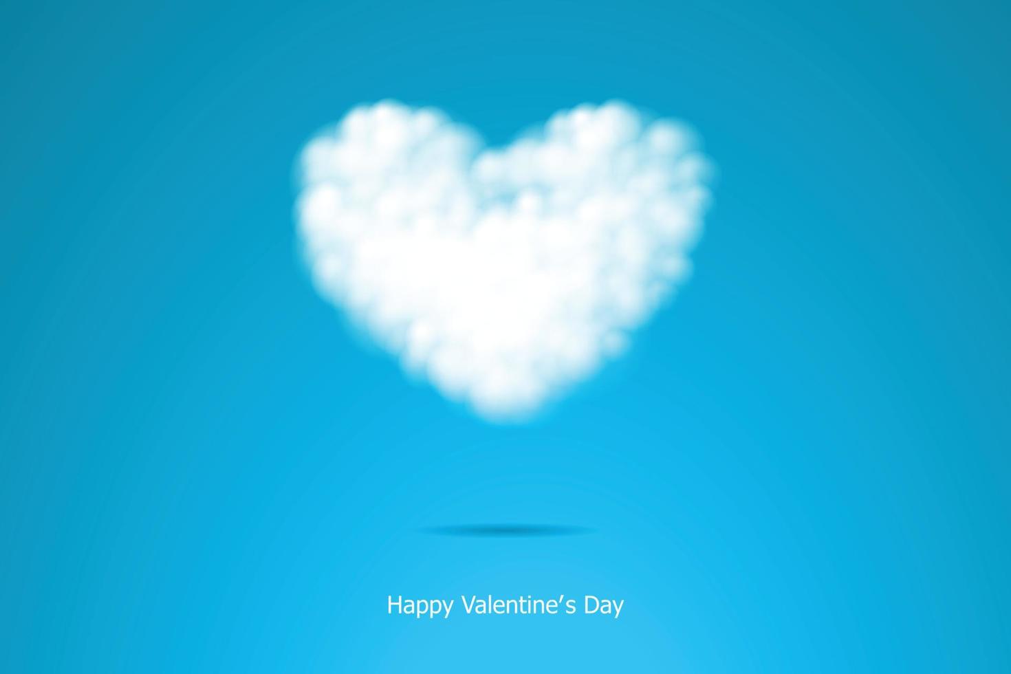 nubes en forma de corazón en el cielo para carteles, folletos, pancartas y tarjetas de san valentín. vector