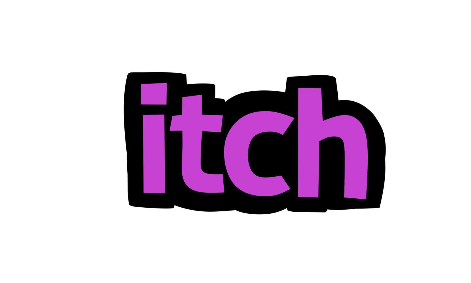 ITCH lettering vector design