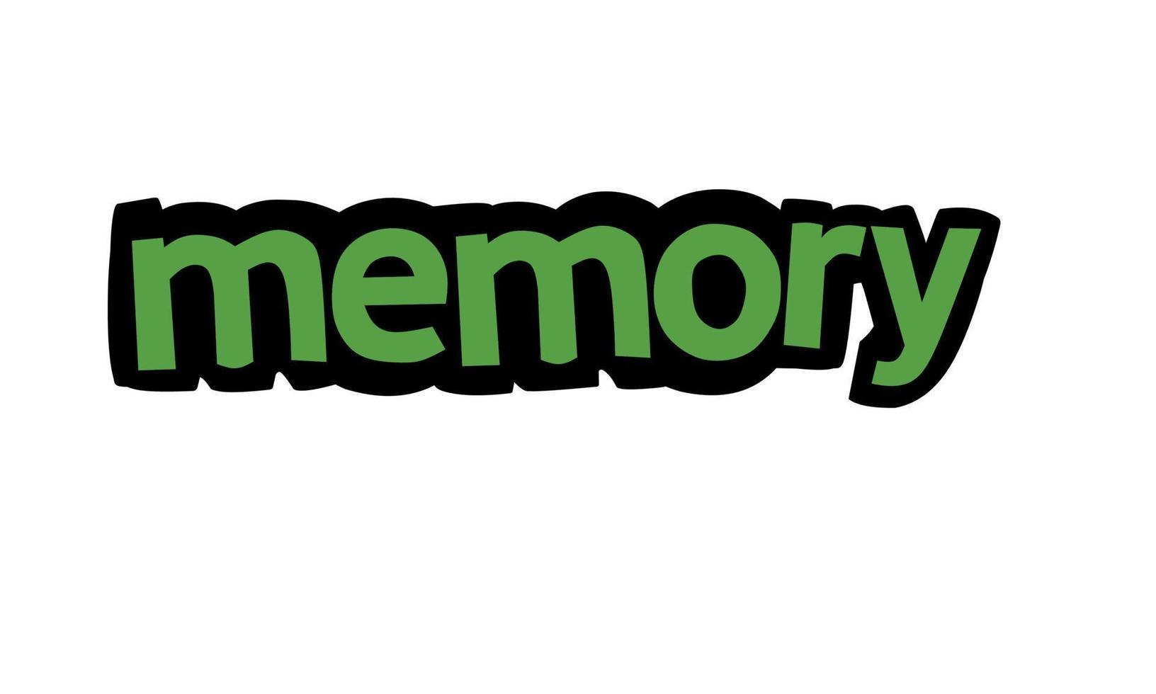 MEMORY lettering vector design