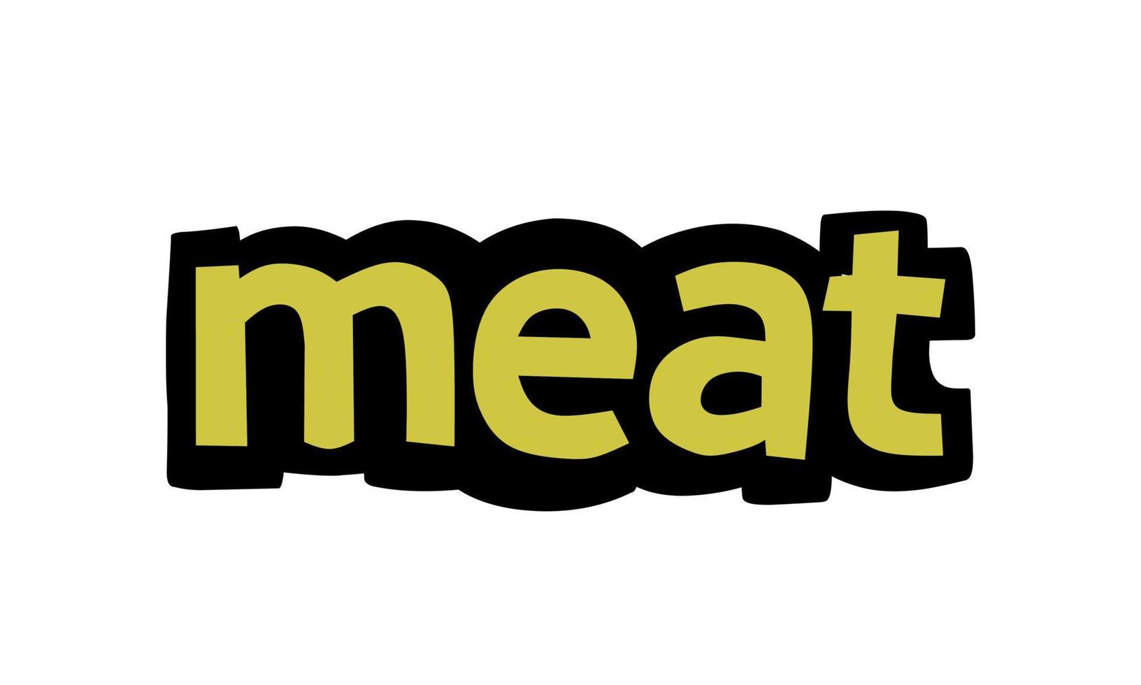 diseño de vector de letras de carne