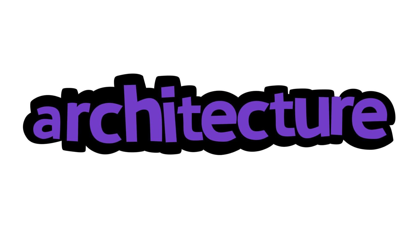 ARCHITECTURE writing vector design on white background