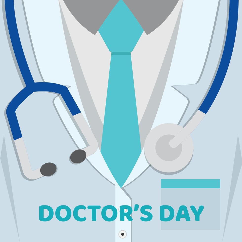 Doctors day background a suit or lab coat vector