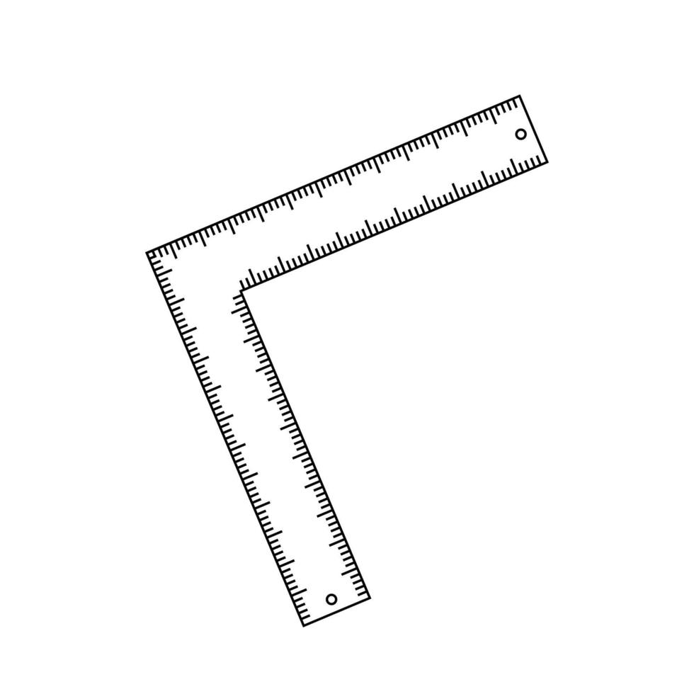 herramienta de ángulo icono plano de 90 grados. herramienta de precisión. regla de esquina ilustración vectorial vector