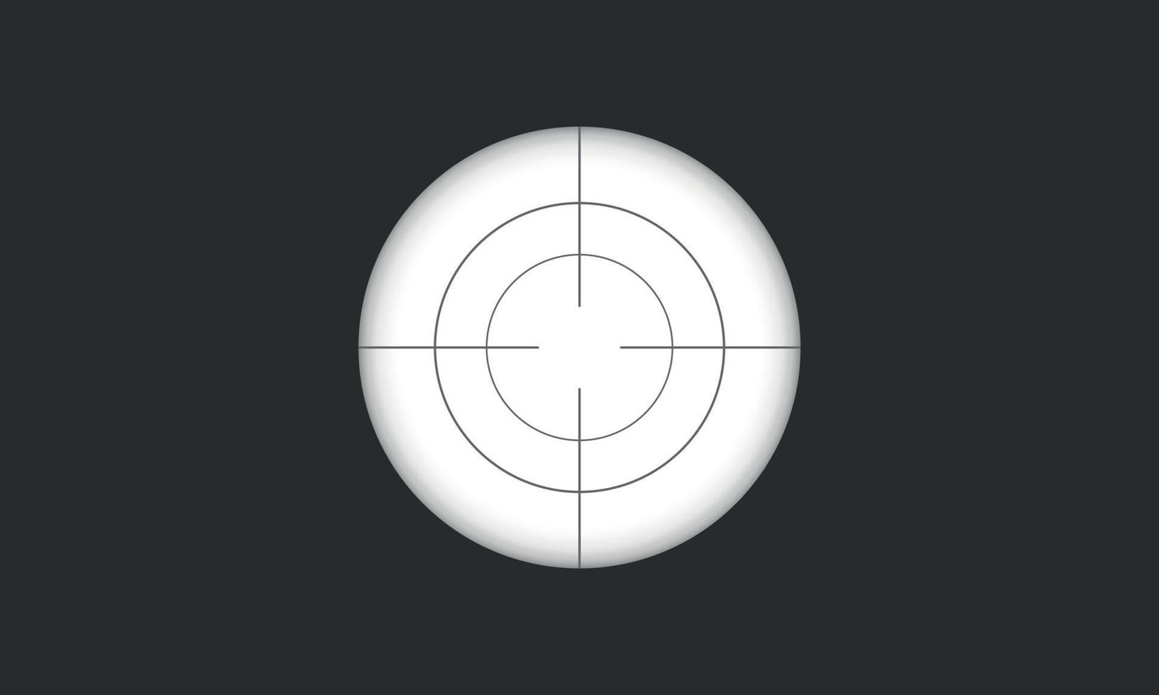 Sniper scope crosshairs view with measurement marks. Optical sight. Military shot, point sight, killer. Vector