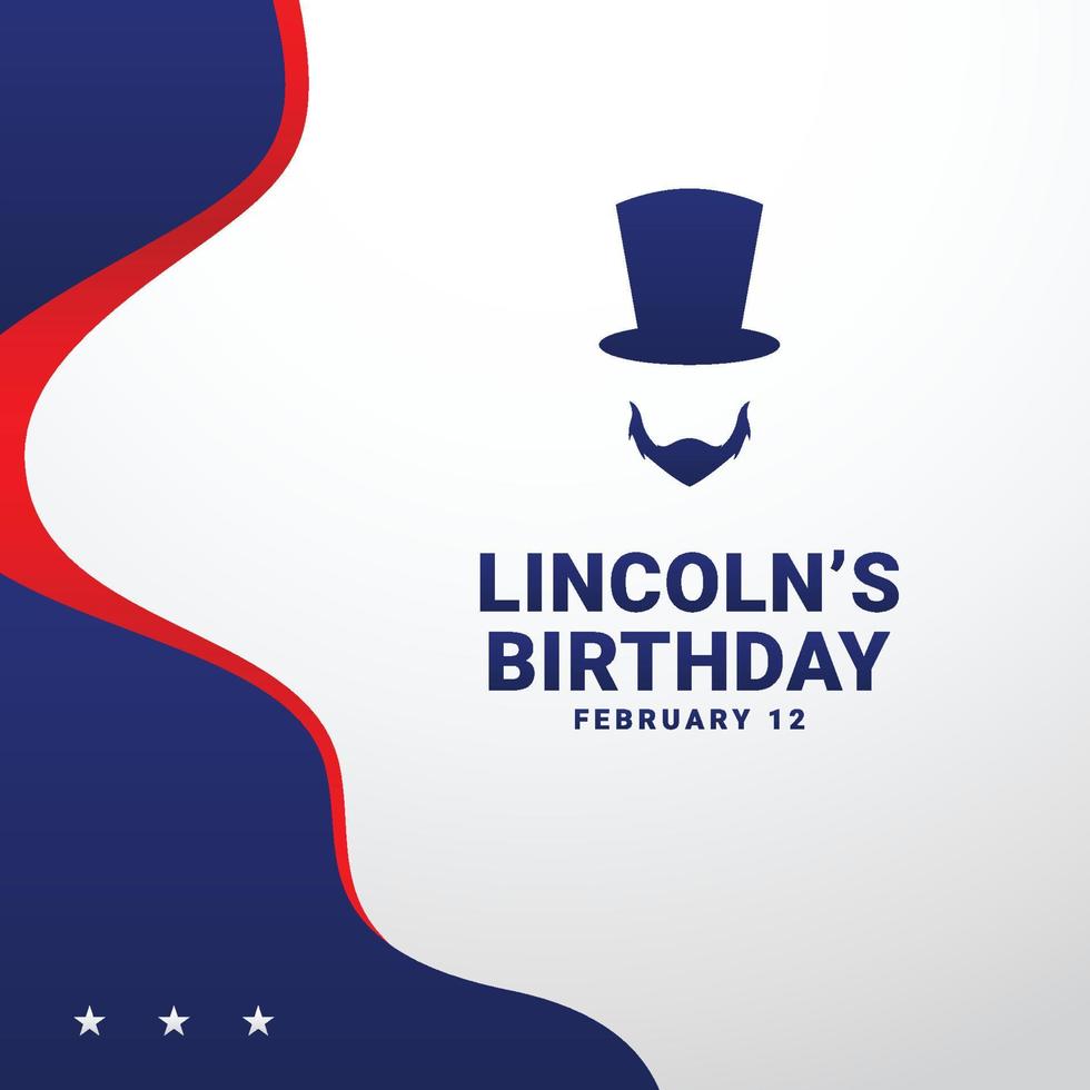 Lincoln Birthday Design vector
