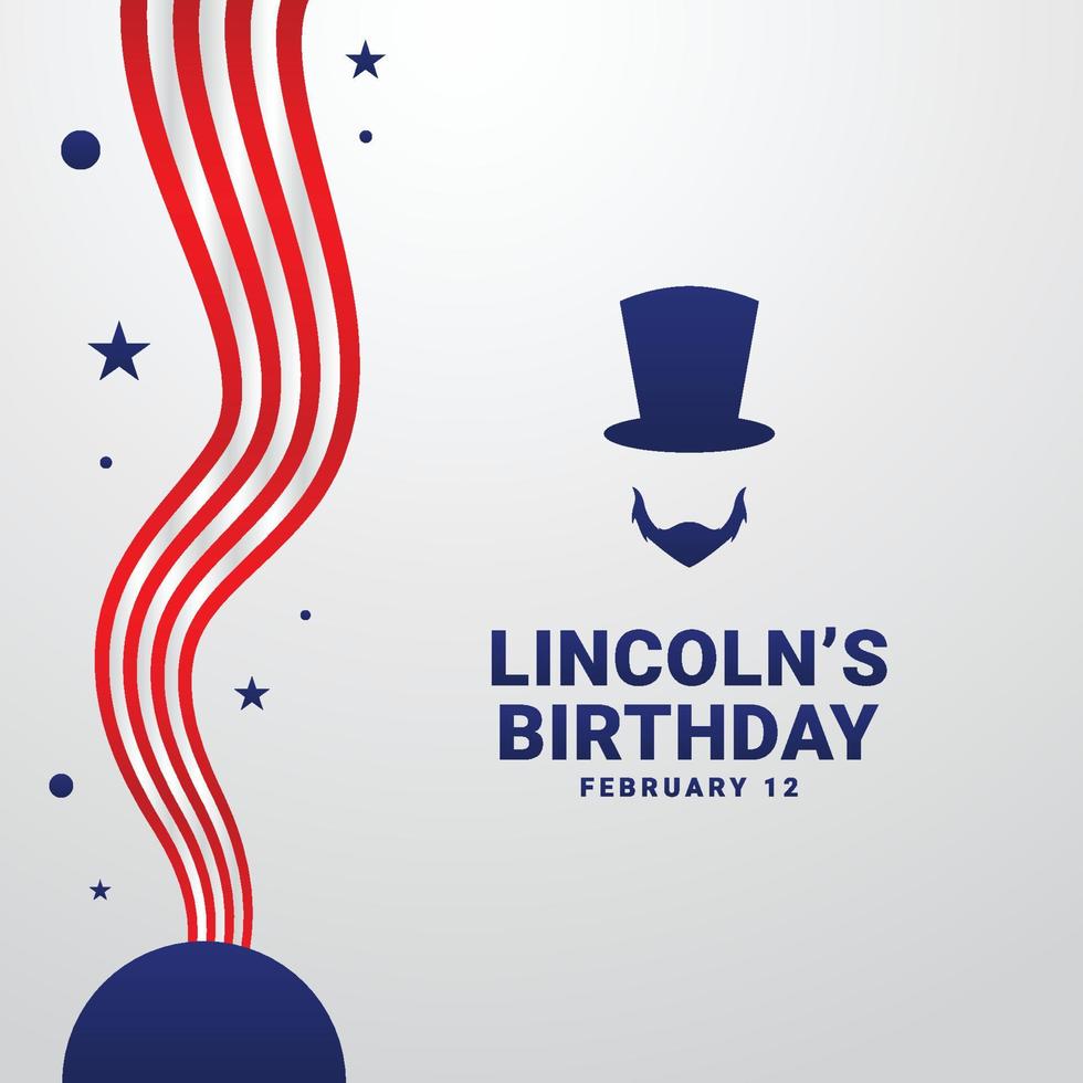 Lincoln Birthday Design vector