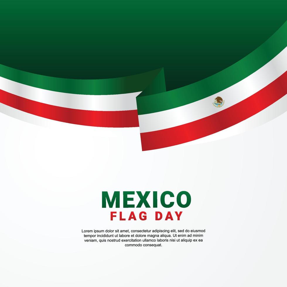 Mexico Flag Day Design vector