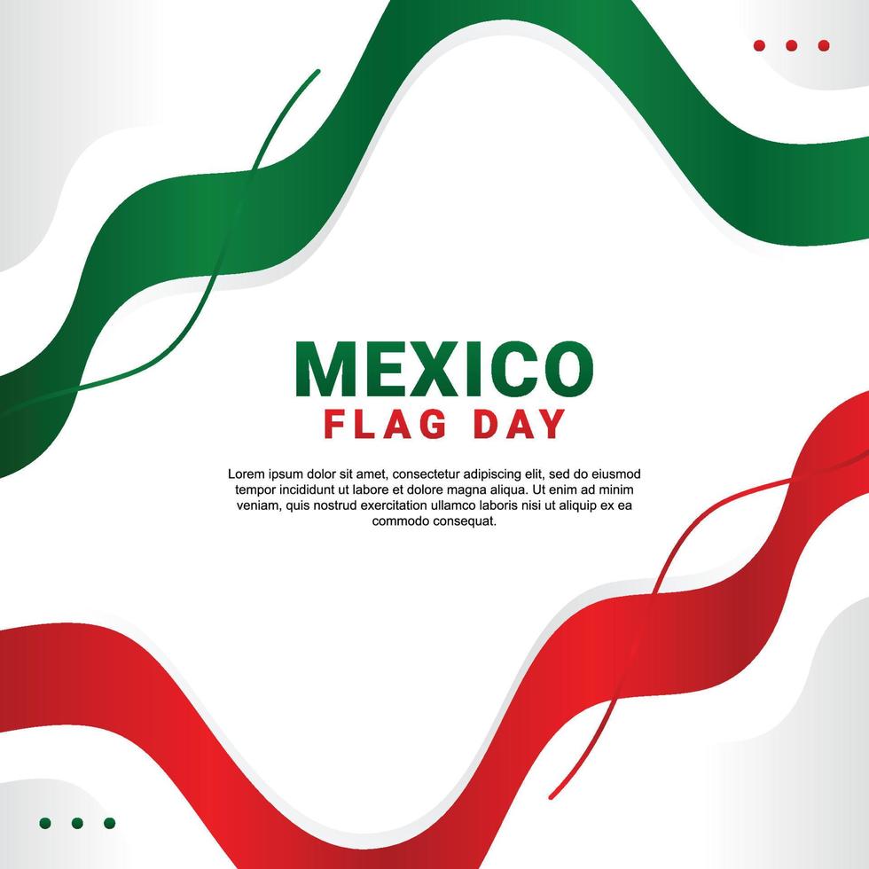 diseño del día de la bandera de méxico vector