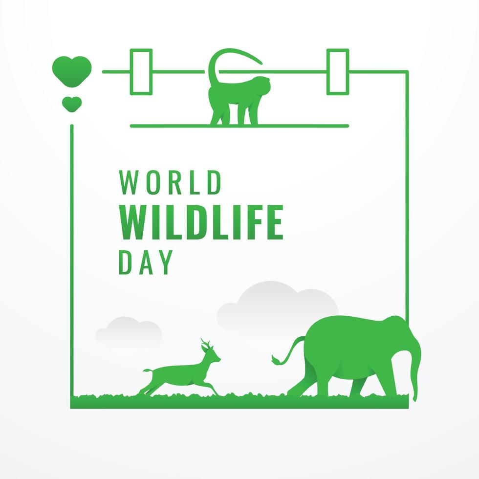 Wildlife Day Design vector