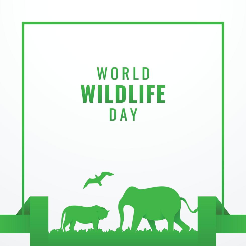 Wildlife Day Design vector