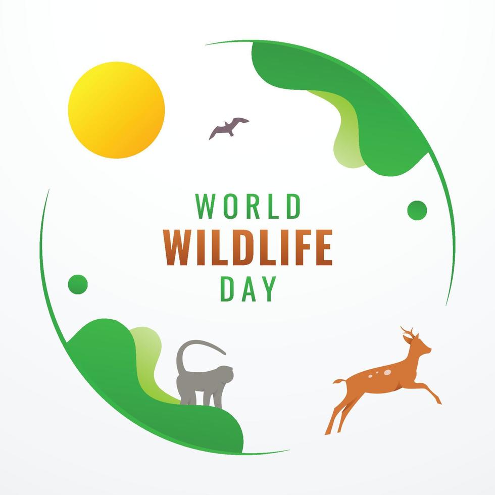 Wildlife Day Design vector