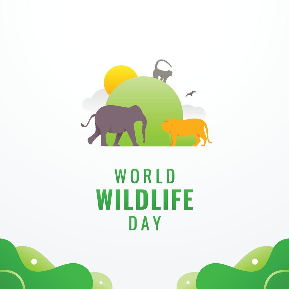 Wildlife Day Design vector