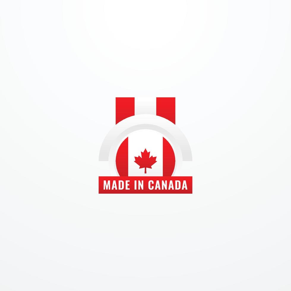 hecho en diseño de canadá vector