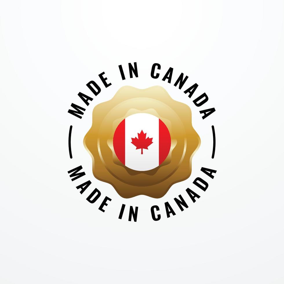 hecho en diseño de canadá vector