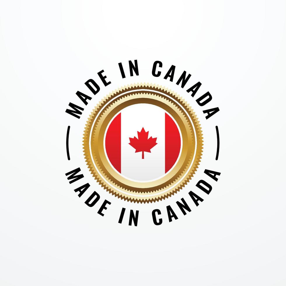 hecho en diseño de canadá vector