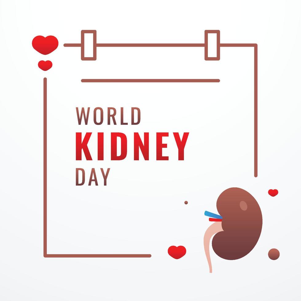 Kidney Day Design vector