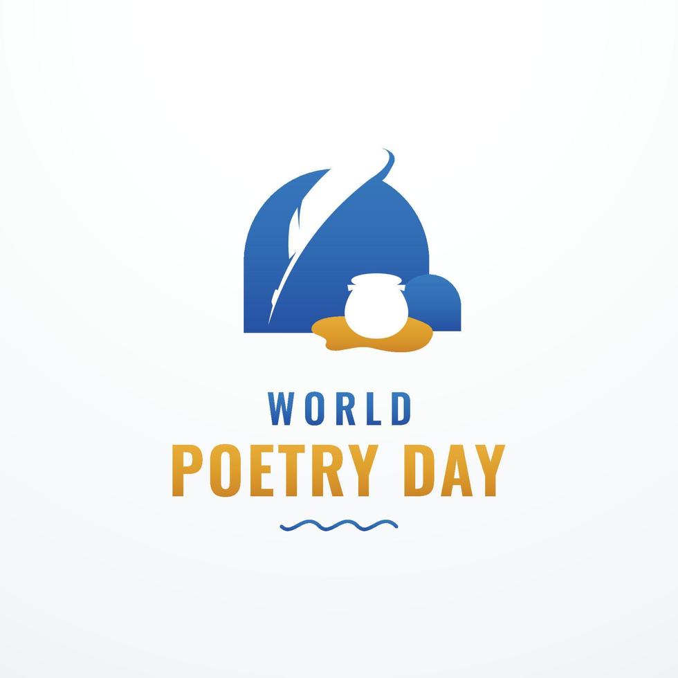 Poetry Day Design vector