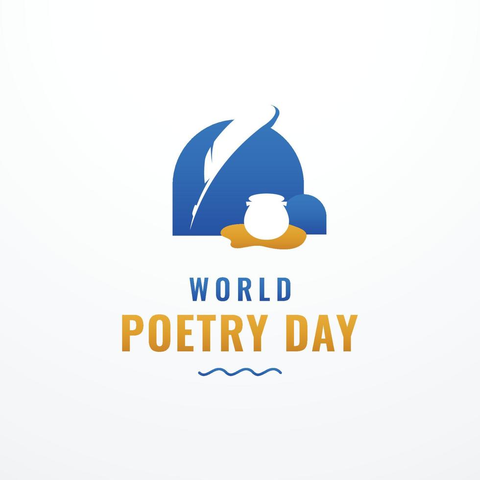 Poetry Day Design vector