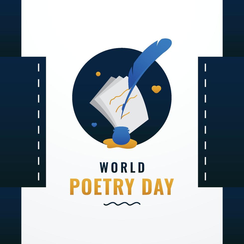 Poetry Day Design vector