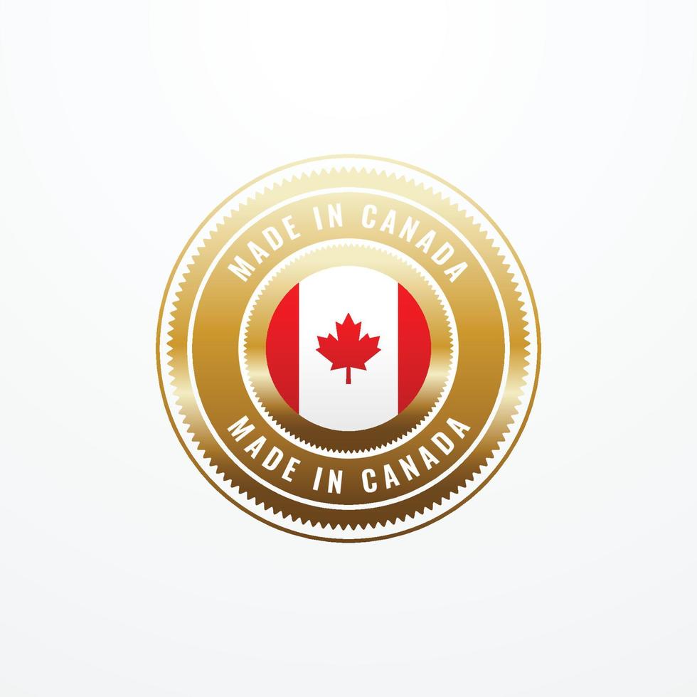 hecho en diseño de canadá vector