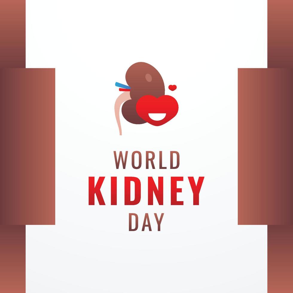 Kidney Day Design vector