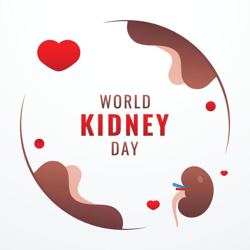 Kidney Day Design vector