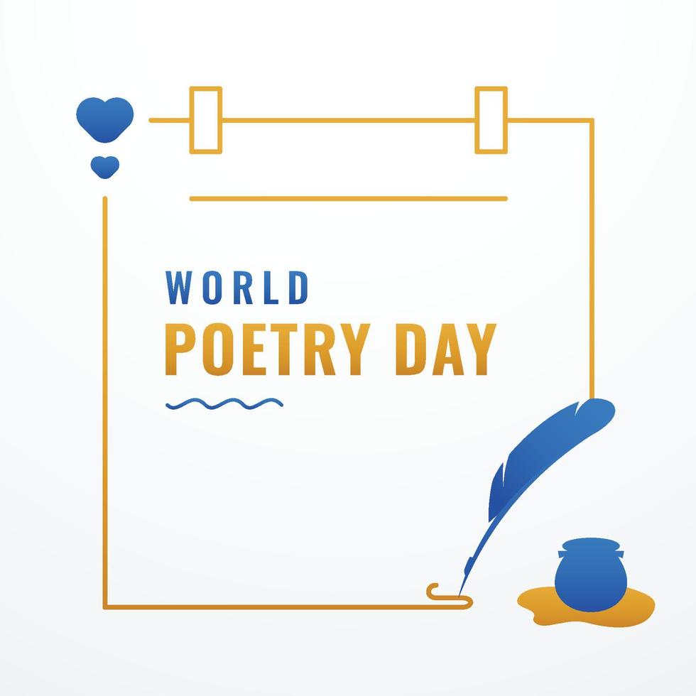 Poetry Day Design vector