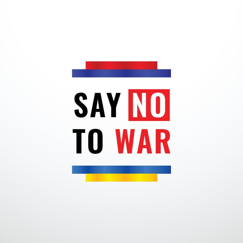 Say No To War Design vector