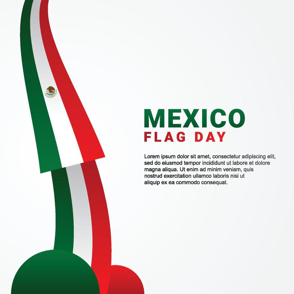 diseño del día de la bandera de méxico vector