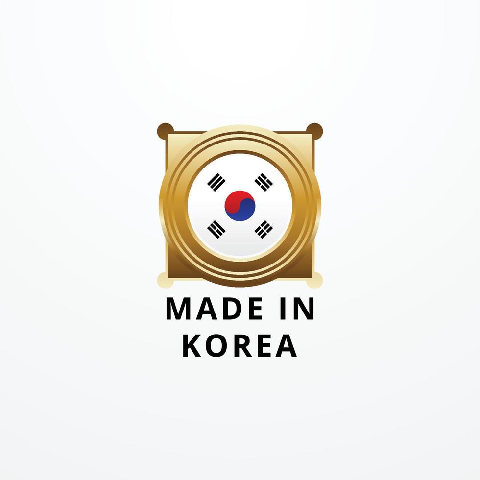 hecho en diseño de corea vector