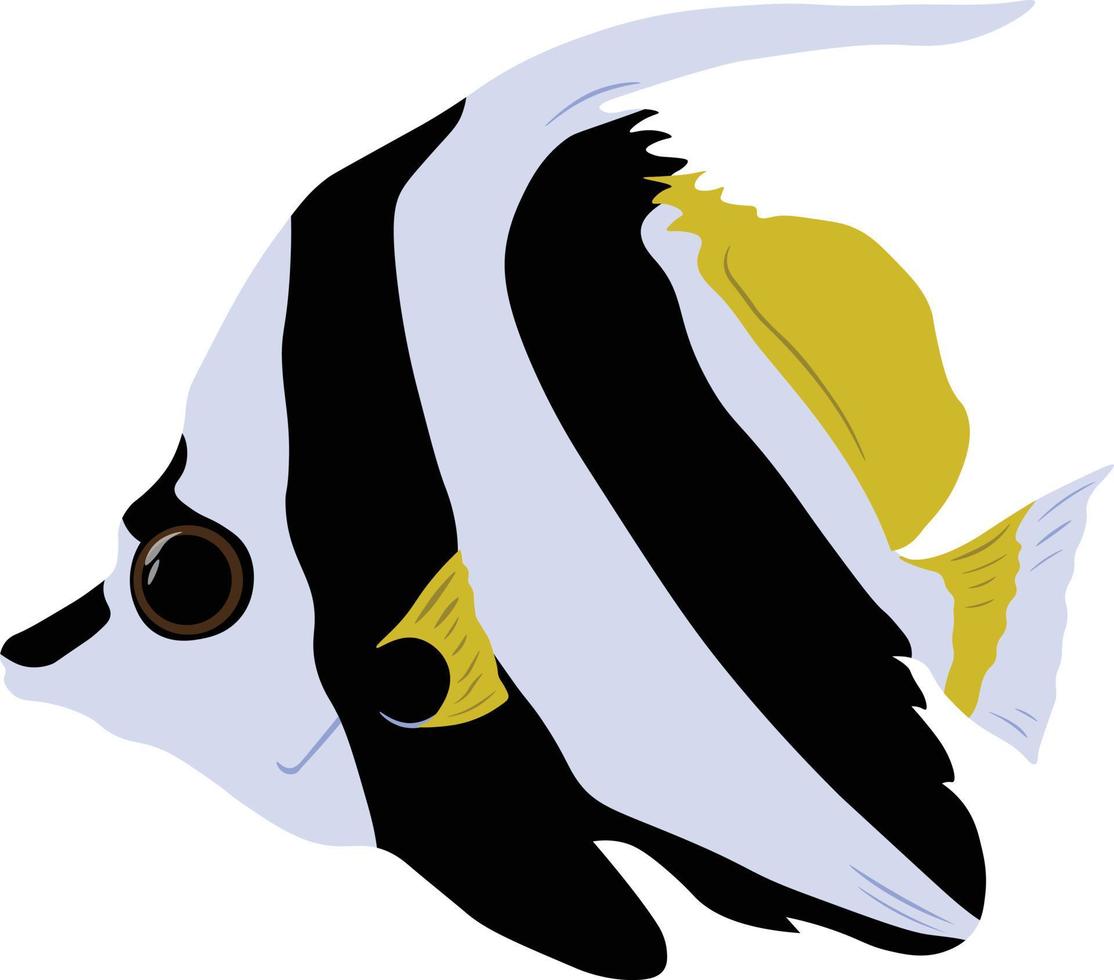 Angel Fish swimming illustration vector